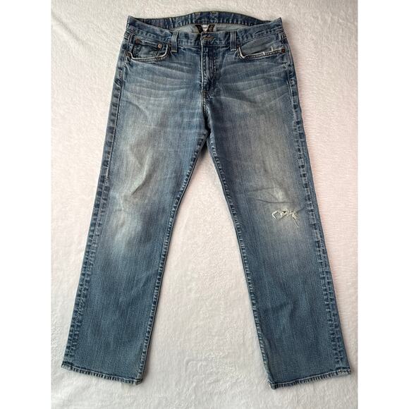 Lucky Brand Vintage Straight Men 36 Regular Inseam Gene Montesano Distressed - Picture 1 of 8